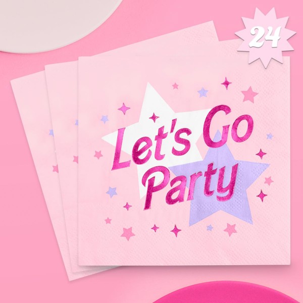 xo, Fetti Let's Go Party Napkins, Happy Birthday Party Decorations, Cute Bachelorette Party, Cool Cocktail Napkins