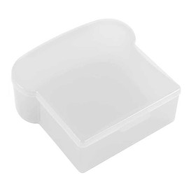 Teensery 2 Pcs Plastic Sandwich Container Toast Shaped Sandwich Box Resuable Lunch Prep Box Small Food Storage Case with Lid for Camping Picnic Hiking Travel Kitchen Outdoor