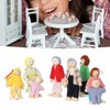 Wooden Dollhouse People for Kids Movable Cultivate Imagination Doll House