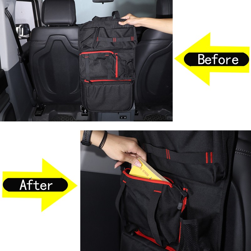 carpart2021 Car Back Seat Organizer Multi-Pocket Storage Tray Bag For
