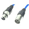 Paccs 2 x 1 m Microphone Cable Blue XLR Male