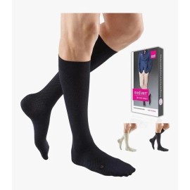 Mediven Men Classic 15-20 mmHg Calf High Compression Stockings Black Sz III