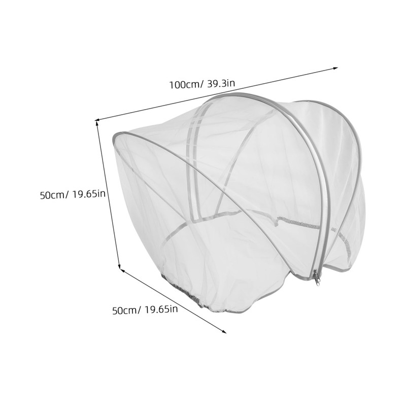SHOWERORO Bassinet Cover with Zipper Lightweight Crib Tent for Sleeping