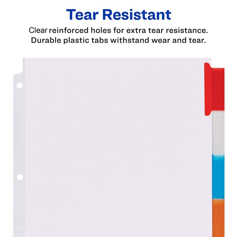 Avery Big Tab Insertable Extra Wide Dividers, 8 Multicolor Tabs,
