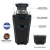 WASTEMAID 10-US-WMP-659 Pro Anti-Jam Garbage Disposer, 1/2 HP, Black