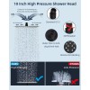 Hibbent 10 Inch All Metal Rainfall Shower Head With Handheld