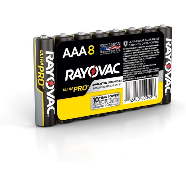 Rayovac AAA Batteries, Ultra Pro Alkaline AAA Cell Batteries (8 Battery Count)
