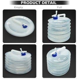 KONKY Folding Water Bucket, 5L/10L/15L Collapsible & Portable Water Container, BPA-Free Water Carrier Water Tank for Camping Hiking Fishing Climbing Picnic BBQ Travel Outdoor Use (5L)