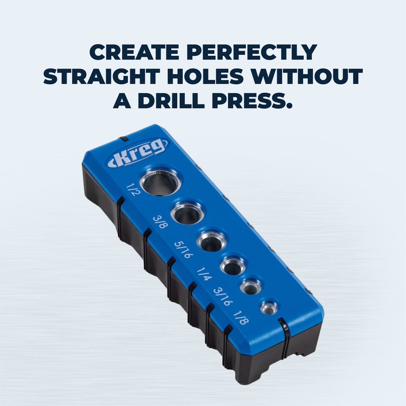 Kreg Portable Drilling Guide - 6 Hardened Drill Guides for