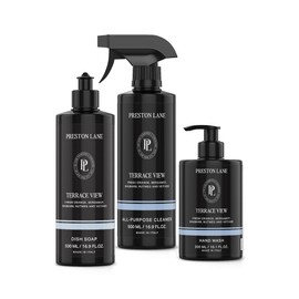 Preston Lane Kitchen Set, Hand Wash, Dish Soap & All Purpose Cleaner Bundle, Terrace View