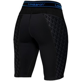 Londkaron Women's Padded Softball Sliding Shorts, Elite Compression Slider Shorts (Black, Large)