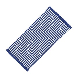 Rectangular Towel with Tassle Blue Beach Bath Summer Holiday Beach Quick Drying