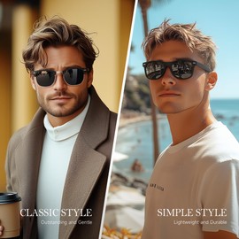 Reglaaly Sunglasses Men and Womens, Polarized Sunglasses for men with UV Blocking Semi-Rimless Frame for Driving & Hiking