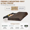 Live Edge Elm Wood Floating Shelves, 36 Inch Long Wall