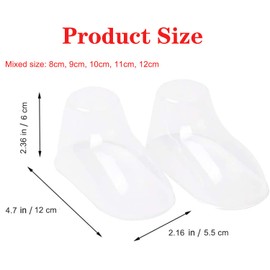 100Pcs Clear Plastic Baby Feet Display, Baby Booties Crochet Shoes Socks Showcase, Toddler Shoes Supports Shoe Forms Stand Holder for Store and Home Use, 50Pair, 8, 9, 10, 11, 12CM