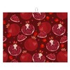 Red Pomegranate Dish Drying Mat For Kitchen Counter, Super Absorbent