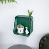 Tnstbiee Mid-Century Modern Floating Wall Shelf - Green Iron Bathroom