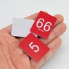Red Plastic Rectangular Number Plates 0-100