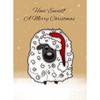 CafePress Cartoon Sheep Christmas Folded Greeting Card Matte