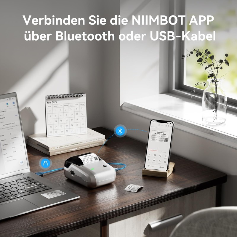 NIIMBOT B1 Commercial Large Format Label Printer, Sticker Labeler, Portable