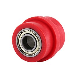 Anauto 8mm/10mm Drive Chain Pulley Roller Slider Tensioner Wheel Guide Powersports Chain Adjuster for Street Bike Motorcycle ATV(10MM-red)