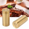 2Pcs Gold Spice Jar Stainless Steel Rustproof Screw Open Top