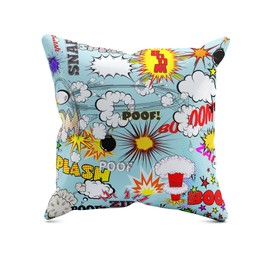 Premium Throw Pillow with Filling – Boom Splash – 30x30 cm – Charming Deco Cushion for Nursery & Children’s Room – Kids’ Collection