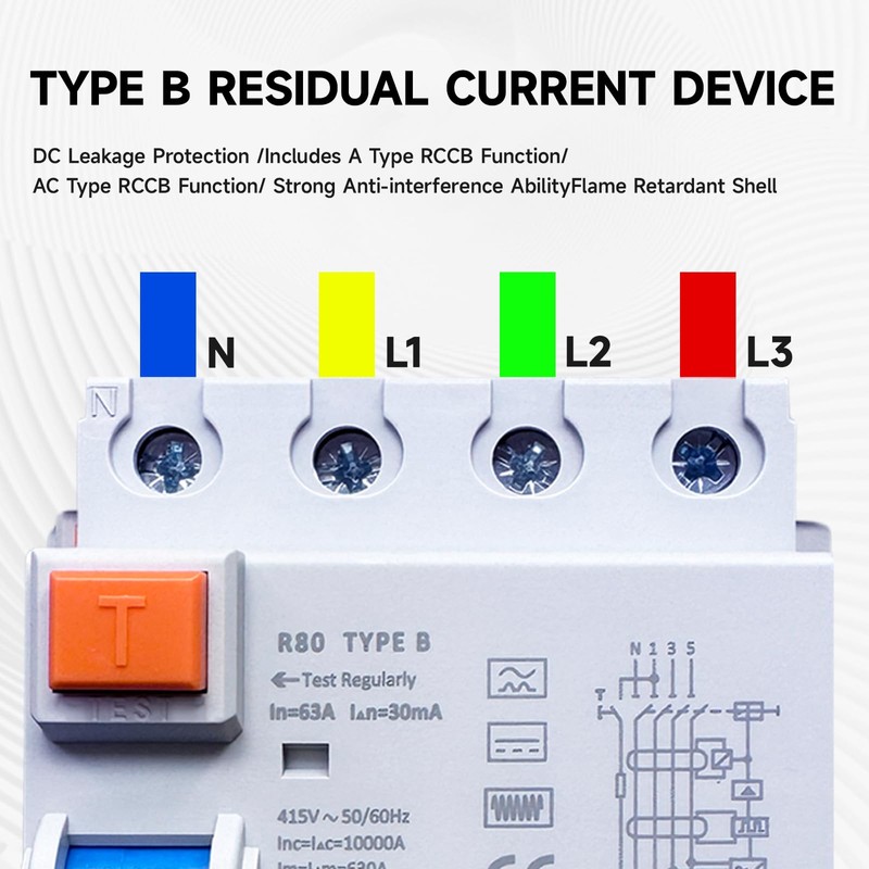FI Circuit Breaker 63 A - 30 mA / 4-Pin