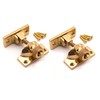 Pack of 2 Solid Brass Victorian Brighton Brass or Chrome