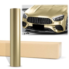 2pcs 4"x8" (10cmx20cm) Sample Gloss Metallic Champagne Gold Glossy Vinyl Wrap Auto Car Sticker Decal Film Sheet Bubble Free Air Release Technology