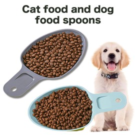 3PCS Dog Food Scoop 1 Cup, Plastic Pet Food Scoop with Measuring Lines 1/2 Cup 1/4 Cup for Dogs Cats Birds and Rabbits
