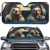 Oramclsy Sloth Driver Car Sunshade Windshield Sun Shade UV Ray