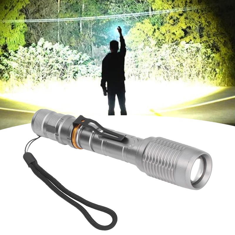 Telescopic Zoomable Flashlight 5 Lighting Modes 5000LM Waterproof Bright Flashlight