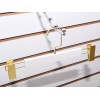 Exhivit Gancho Recto De Madera C/pinza Color Blanco Con 5