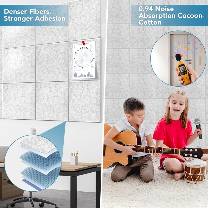 Large Cork Boards for Walls 48"x36" 12-Pack Felt Bulletin Boards