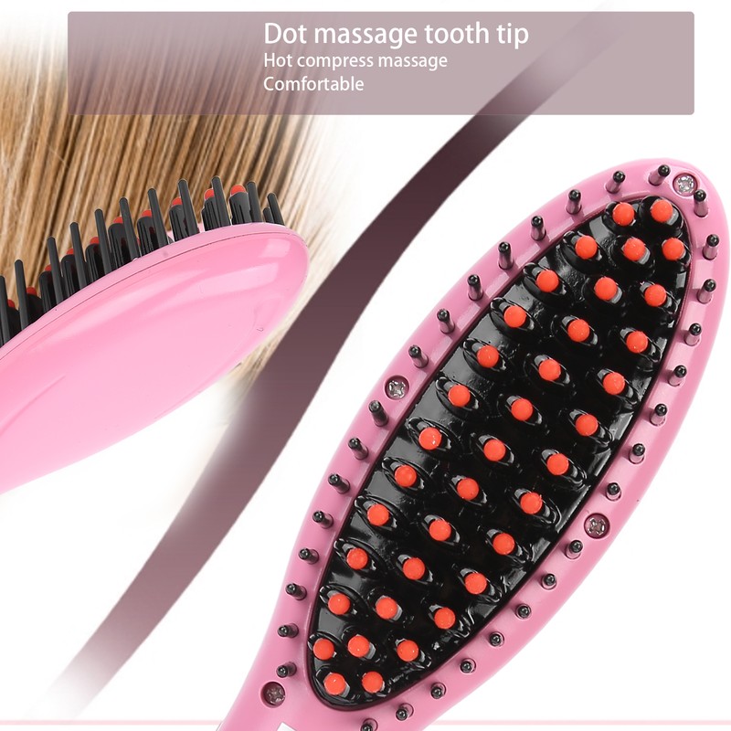 Household Hair Straightener Brush Negative Ion Styling Brush Hairdressing Tool