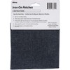 ALLARY CORPORATION Blue Denim, 21"X5" Allary Iron On Patching Fabric