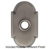 Emtek Modern Brass Double Hook with Matching Finish Rosette -