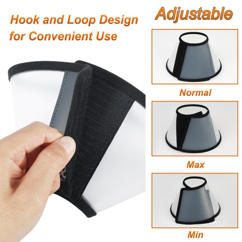 Vivifying Cat Cone, Adjustable Recovery Pet Cone, Three Sizes Lightweight