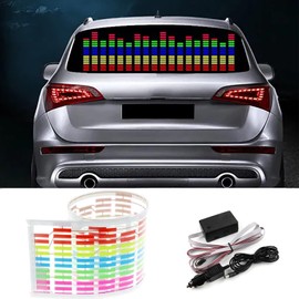 keeda Sound Music Activate Sensor Car Auto Sticker LED Light Equalizer Glow LED Light Audio Voice Rhythm Lamp (Multicolor, 45x11 cm)