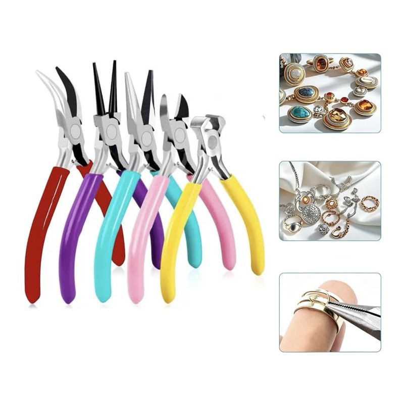 Juego de 7 Alicates para Joyas, Kit de Herramientas