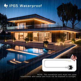 KSIBNW LED Strip Light Outdoor Waterproof Garden, 16.4ft/5m Neon LED Strip IP65 Flexible Outside LED Strip Light Cuttable 220V240V Neon Rope Strip for Kitchen BedroomIndoor Decor,Cool White 6000K