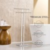 KOKOSIRI Floor Stand Towel Rack for Bathroom 2-Tier Free Standing