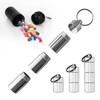 Pack of 3 Pill Box Key Chain, Waterproof Aluminium Small