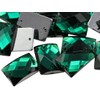 14 x 10 mm rectangular Flat Back coser en abalorio