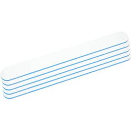 Professional Nail File White Straight Shape 180 / 240 Grit Blue Core White
