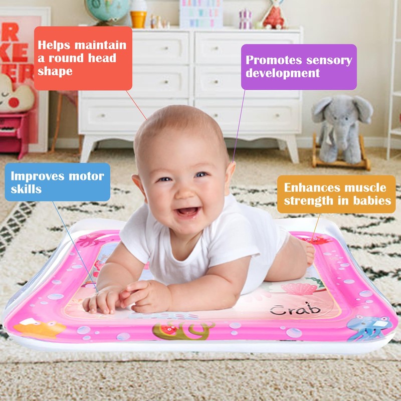 Water Mat Baby Toy, Sensory Water Play Mat, Inflatable Water