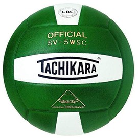 Tachikara Sensi-Tec Composite High Performance Volleyball, White/Dark Green (SV5WSC.DGW)