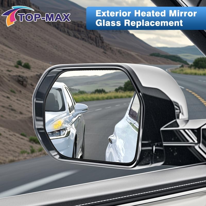 TOP-MAX Driver Side Mirror Glass Compatible with 2022 2023 2024