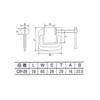 水本 Stainless C Clamp Opening 26 mm CP25